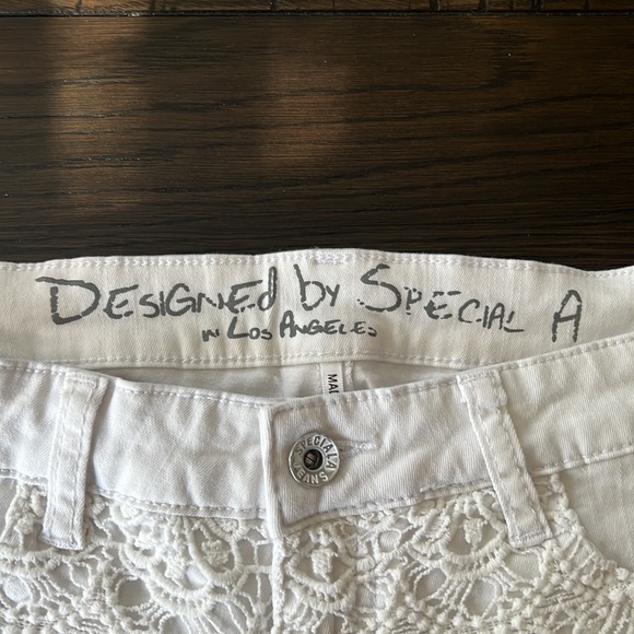 White Jean Shorts - Picture 3 of 4